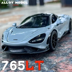 1:32 McLaren 765LT Supercar Alloy Diecasts & Toy Vehicles Metal Toy Car Model Sound and light Collection Toy