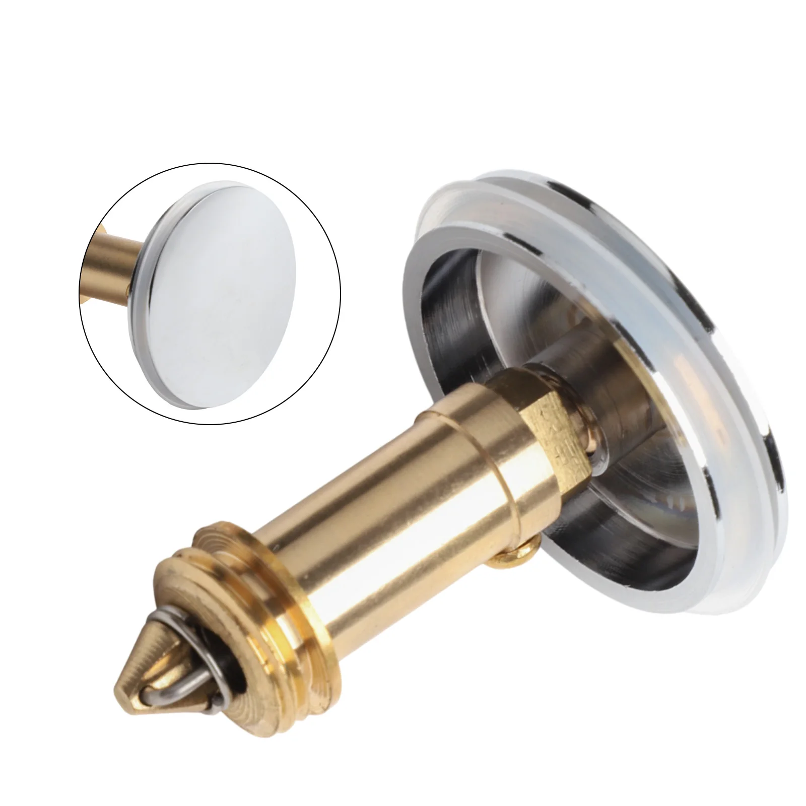 1 Piece  Pop-Up Drain-Plugs, Bathtub-Plugs, Flat Seal Brass Bathtub-Plugs, 70mm Adjustable Bathtub Drain Strainer