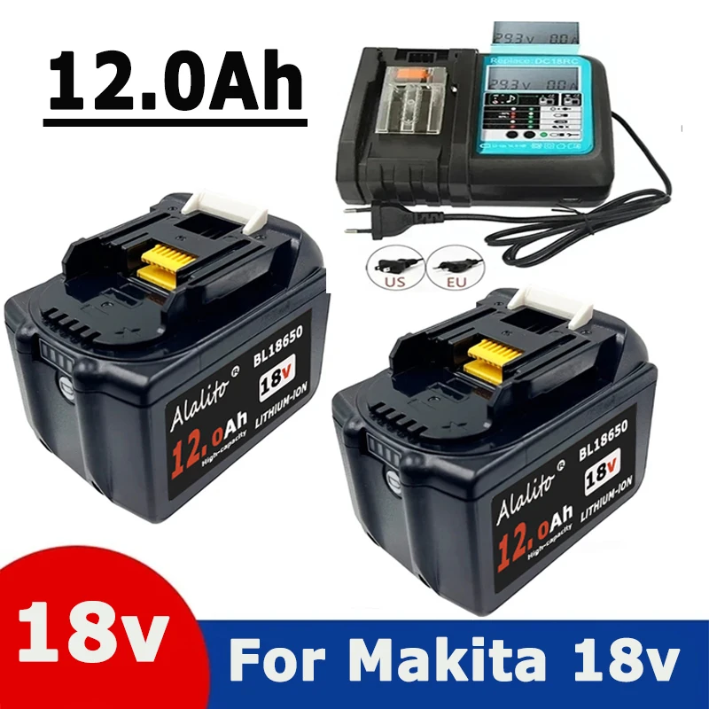 100% BL1860 Rechargeable Battery 18V 12000mAh Lithium ion for Makita 18v Battery BL1840 BL1850 BL1830 BL1860B LXT 400