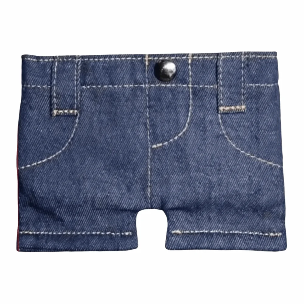 Creative Retro Mini Jeans Shaped Wallet Compact Size Bifold Pocket Pants Card Holder Portable Slim Foldable Change Bag Daily
