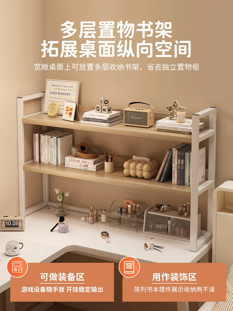 

desk bookshelf integrated computer desk bedroom household girls dresser L-shaped corner study desk