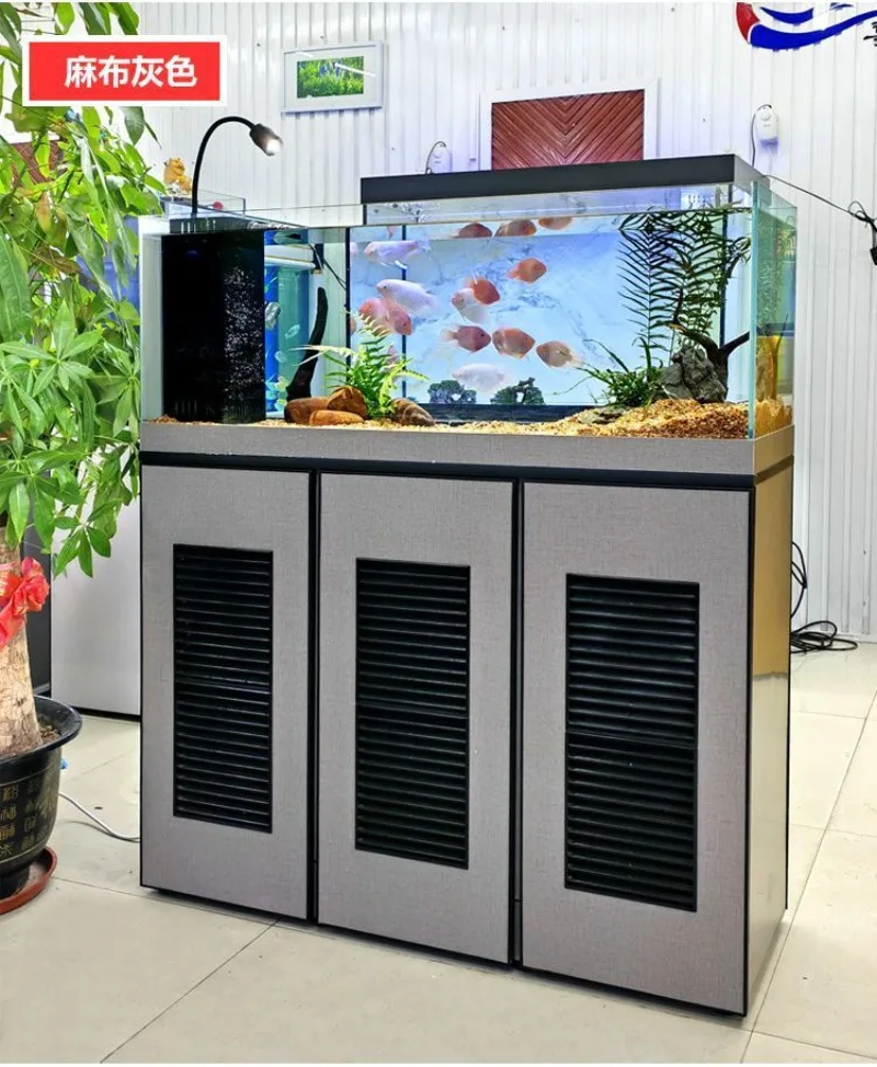 Native stream tank household floor-to-ceiling living room large 1.2-meter fish tank entrance cover simple fish tank