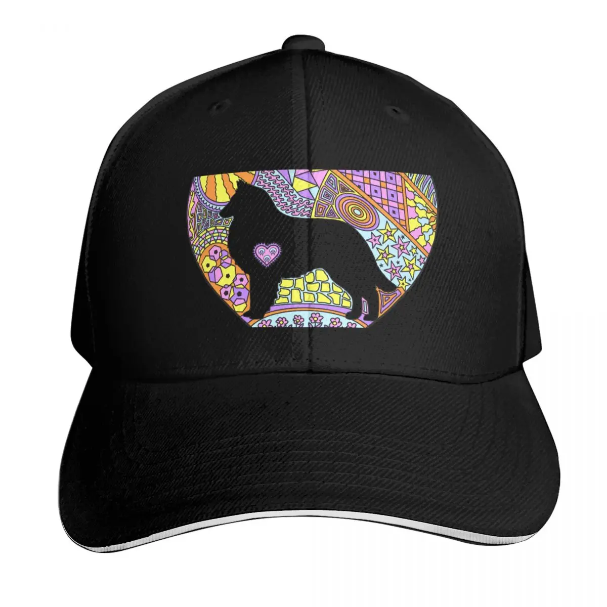 Zentangle Belgian in pastels Baseball Cap Casual Daily Wear Quick Dry Performance Cotton Twill Breathable