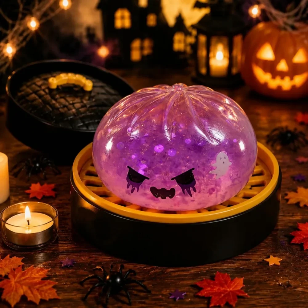 Brandneues 5,5cm Halloween-Geist-Quetschmusik-Spielzeug, Kreatives Neues Quetsch-Entspannungsspielzeug, Geschenkbox-Set – Detail 2