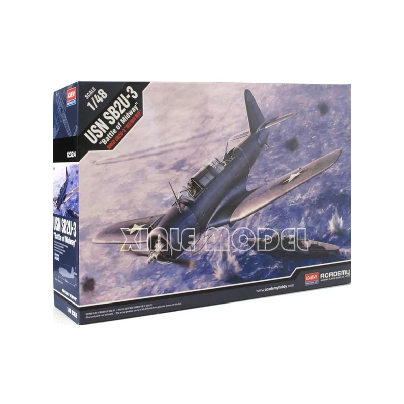 

Academy Scale Model Kit 1/48 12335 USN SBD-2 fighter jet "Battle of Midway"
