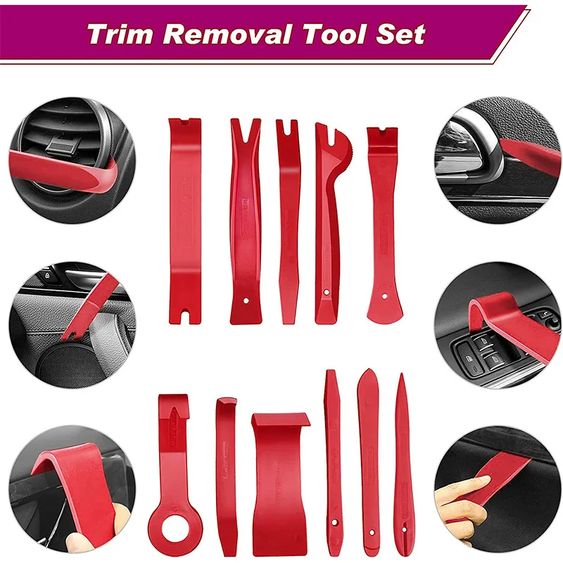 Car Trim Removal Tool Kit Auto Hand-held Disassembly ToolsPry Kit Car Panel Tool Stereo Removal Tool Kit