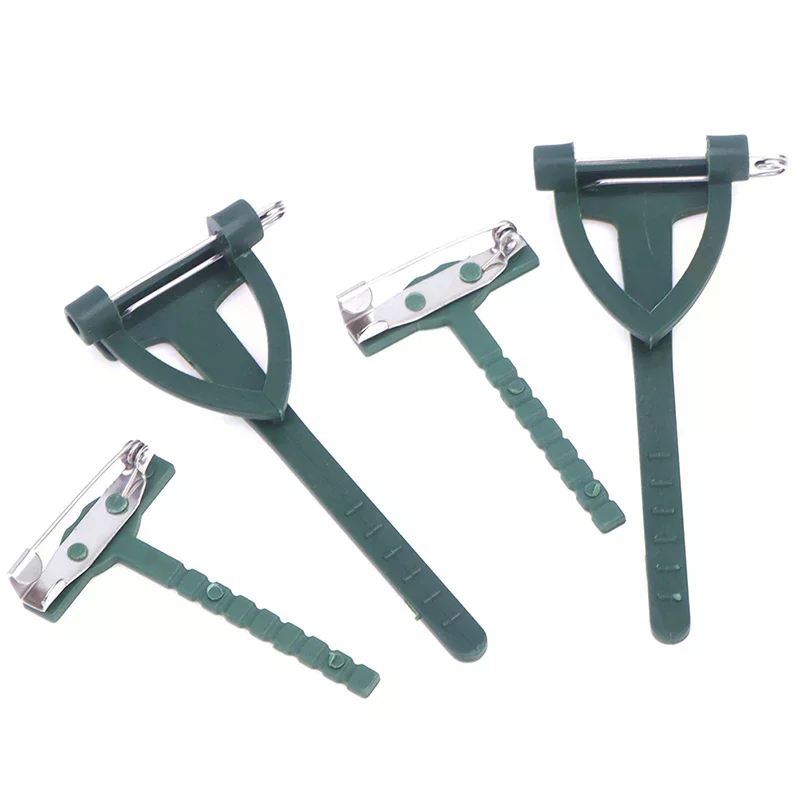10Pcs DIY Art Plant Flower Brooch Holder Fixed Clip T Shape Triangle Pin Material Wedding Jewelry Making Supplies Accessories