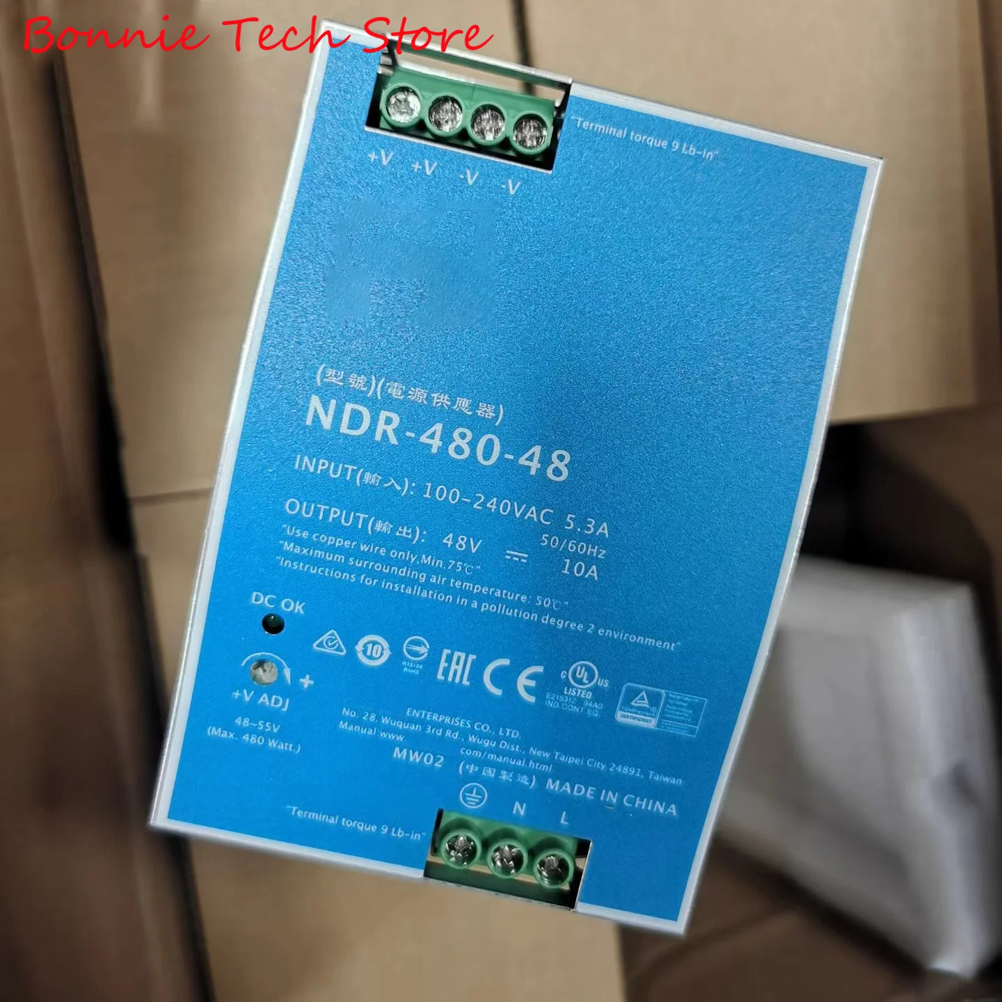 NDR-480-48 for MEAN WELL Power Supply , 480W Single Output Industrial DIN RAIL