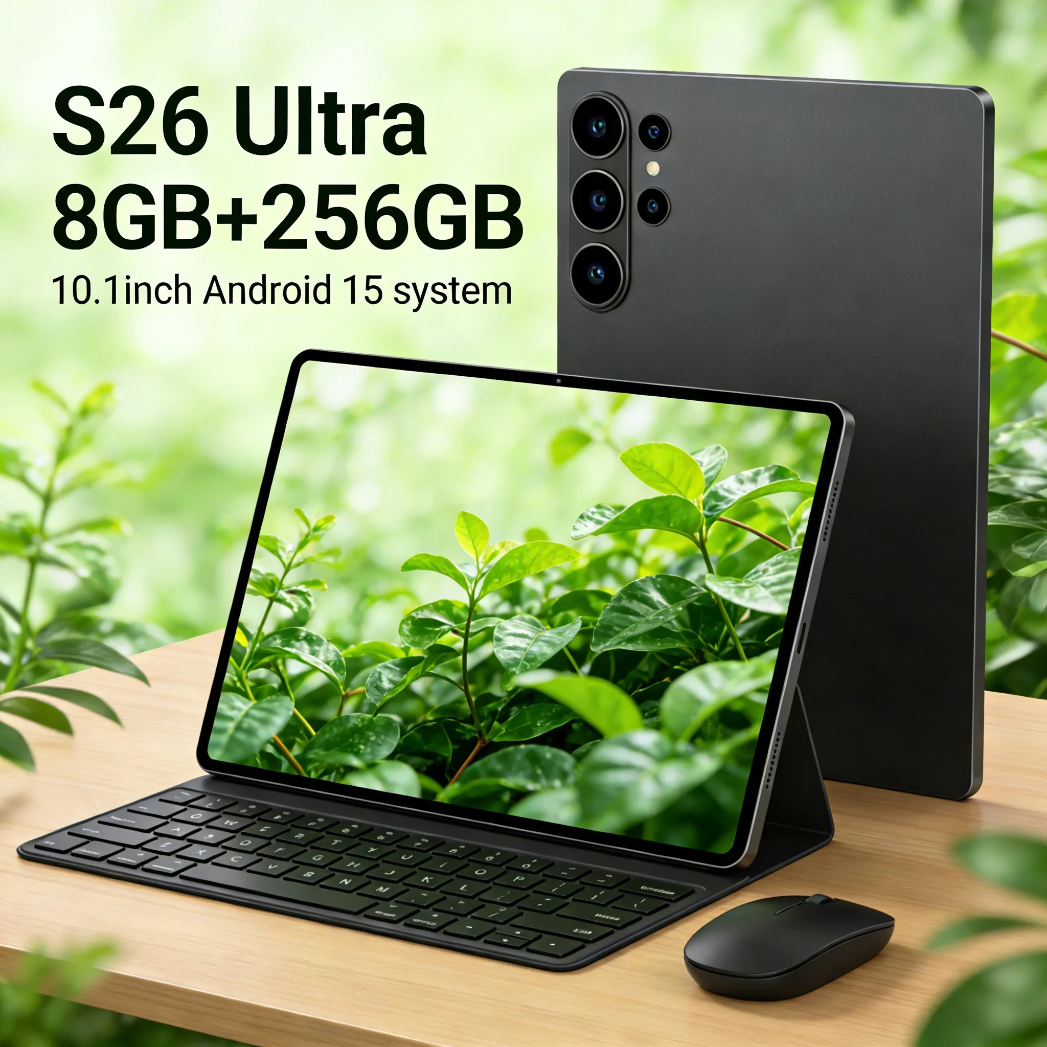 8GB+256GB Android Pad with HD Camera, 4000mAh Battery, Android 15 for Daily Life & Travel