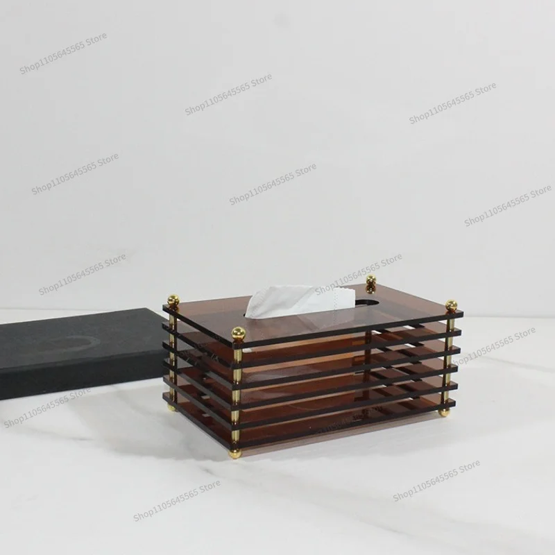For Modern Acrylic Tissue Box, Household Coffee Table Tissue Storage Decoration