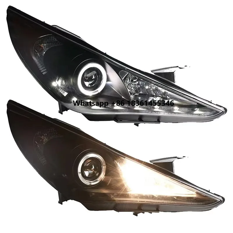 

For 8th Generation Headlamp 2010-2015 Retrofit Full Emitting Diode Headlamp Angel DRL Double Xenon Automotive Headlamp