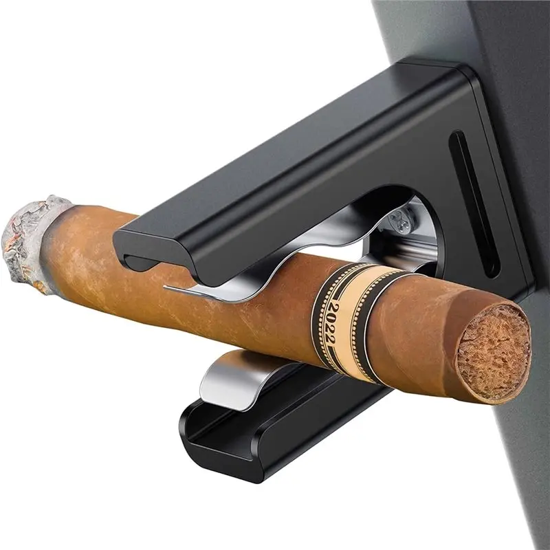 

【STOCK】Cigar Holder Clip Durable Metal Construction For Golf Carts Beach Chairs Fishing Rods- Unparalleled Portability& Stabilit