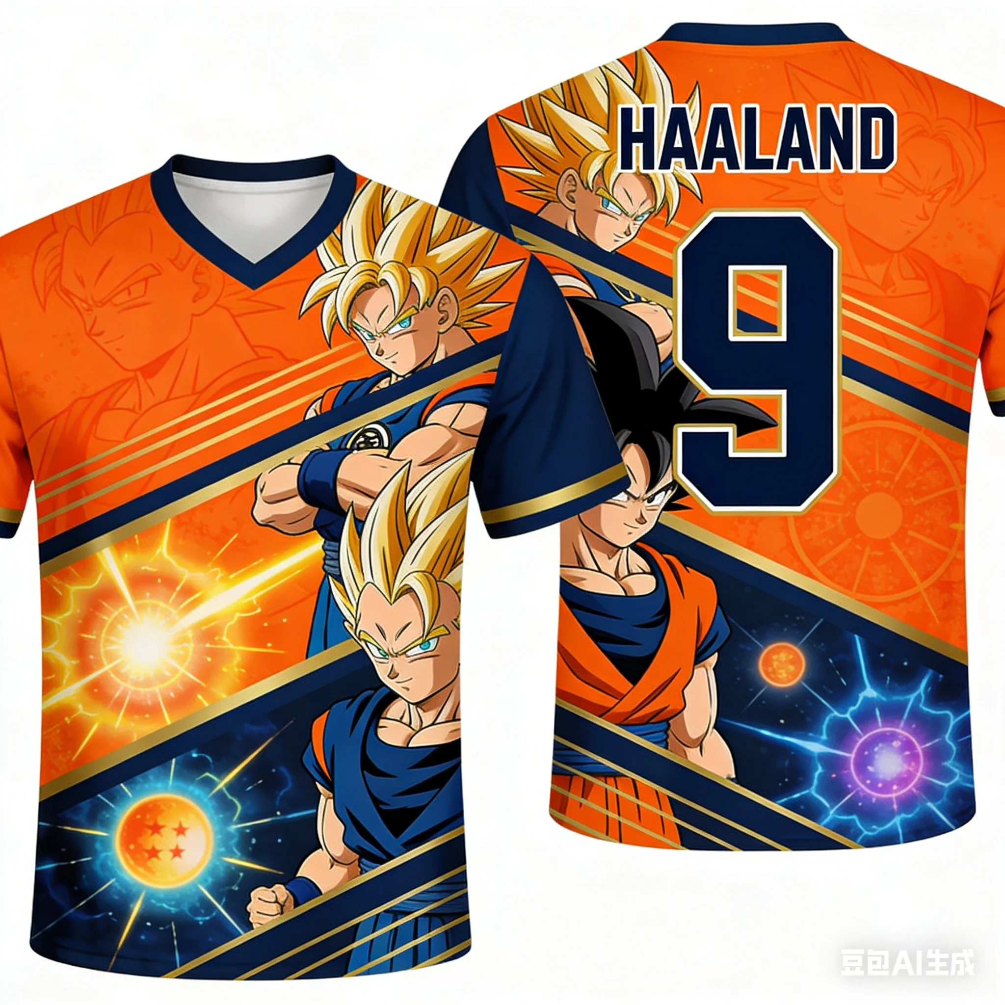 

Футболка унисекс с принтом Dragon Ball × Football Star Collaboration, свободного кроя, в стиле High Street, повседневная, с коротким рукавом