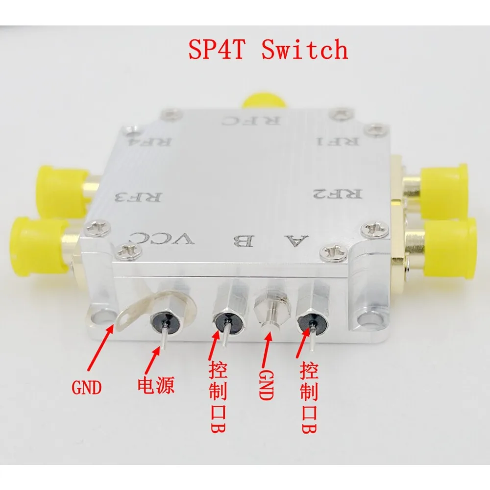 SP4T All quad RF electronic switches 10-6GHz broadband wide and high isolation low insertion loss, small size with shell