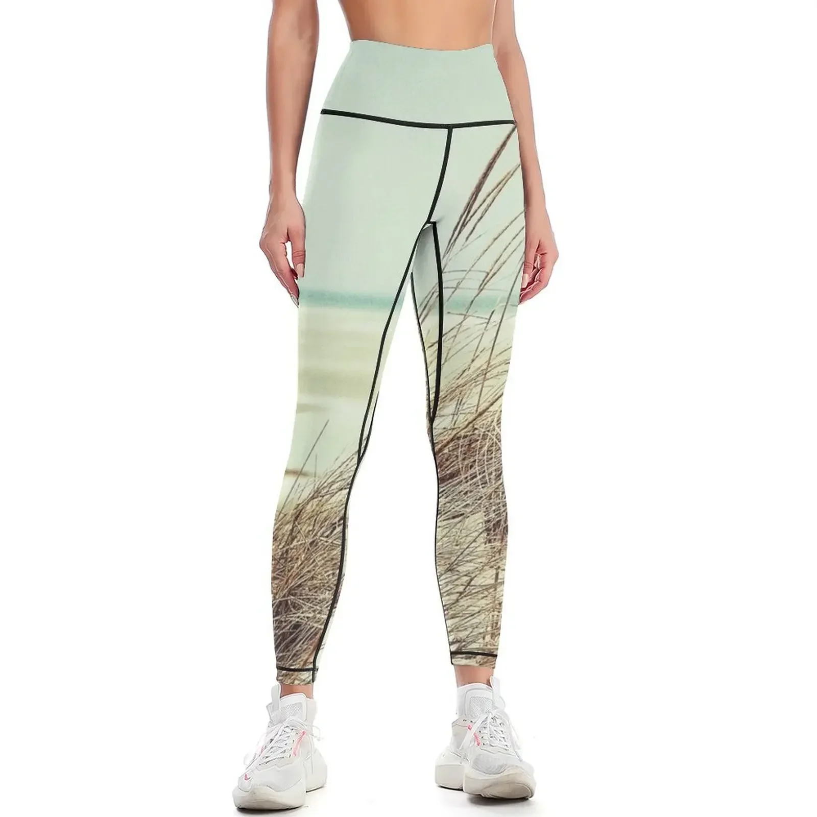 

Vintage Seaside Leggings gym pants Training pants Women's sportswear push up tights for Womens Leggings