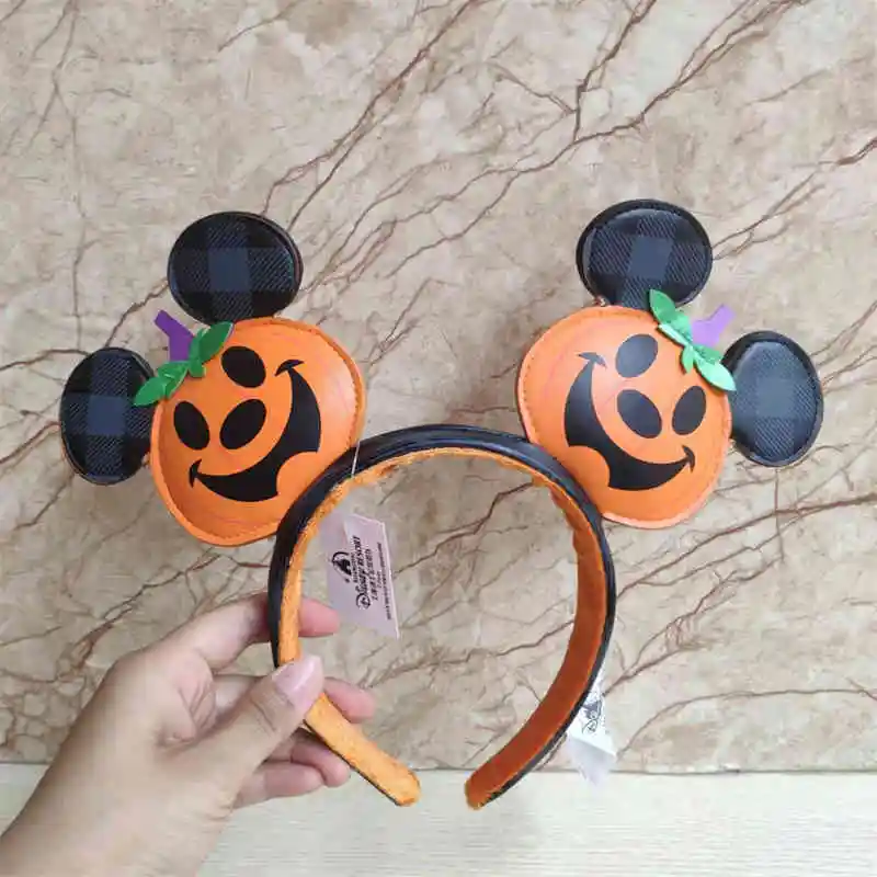 New Disney Parks The Haunted Mansion Graveyard Halloween Minnie Ears Headband Halloween Costume Bow Knot Hairband Headwear Gift