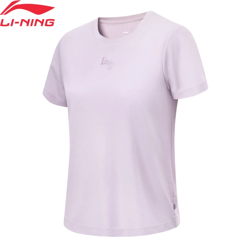 Li-Ning Women FITNESS Training T-Shirt AT DRY FREEZE COOLSHELL Breathable LiNing Regular Fit Sports Short Sleeve Tee ATST580