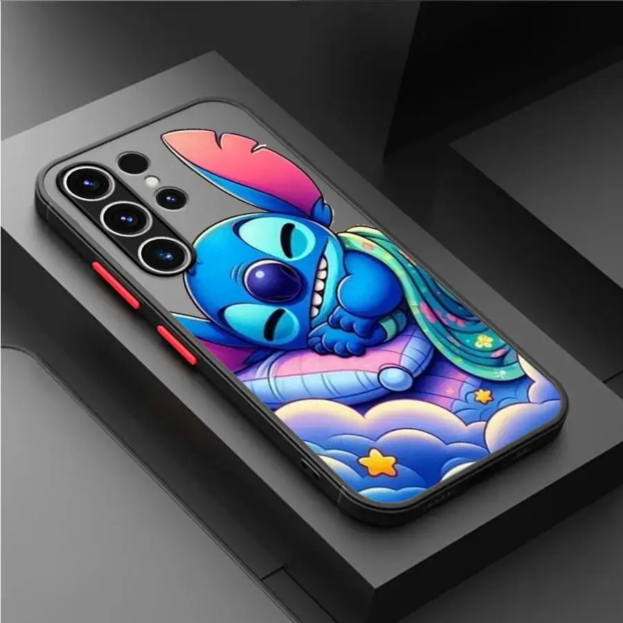 Disney Stitch Matte Case For Samsung Galaxy S24 S22 S23 S20 S21 FE S10 S24 Plus Capa Note 20 Ultra 10 Lite Phone Fundas image 5