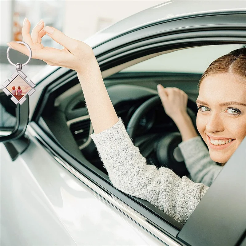 10 peças chaveiro em branco de sublimação chaveiro de transferência de calor de metal para sublimação diy, 2 formas