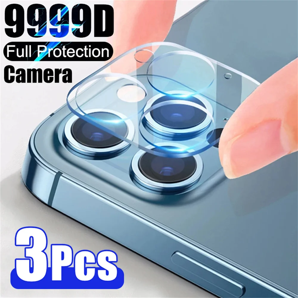 1/3pcs Camera Lens Protector Glass For iPhone 15 16 Pro Max 11 12 13 14 Pro Max 15 Plus 12 13 Mini 13Mini 12Mini Tempered Glass