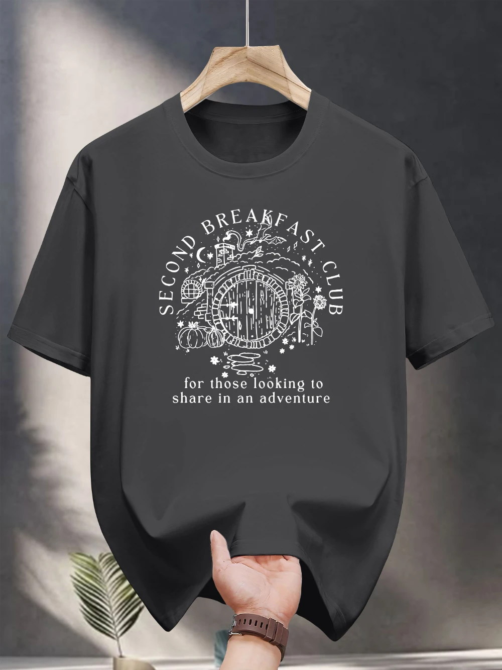 200 Grams of 100% Pure Print Short-Sleeve T-Shirt Stylish and Casual Summer Wear Crew Neck Tee Men's T-shirts for Summer