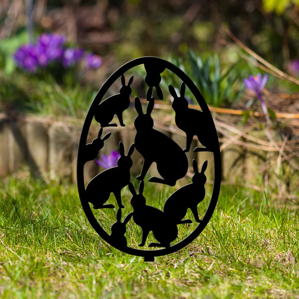 

Easter Yard Stake Sign Outdoor Decorative Egg Garden Lawn Acrylic Lightweight Strong Durable For Courtyard Backyard Decoration