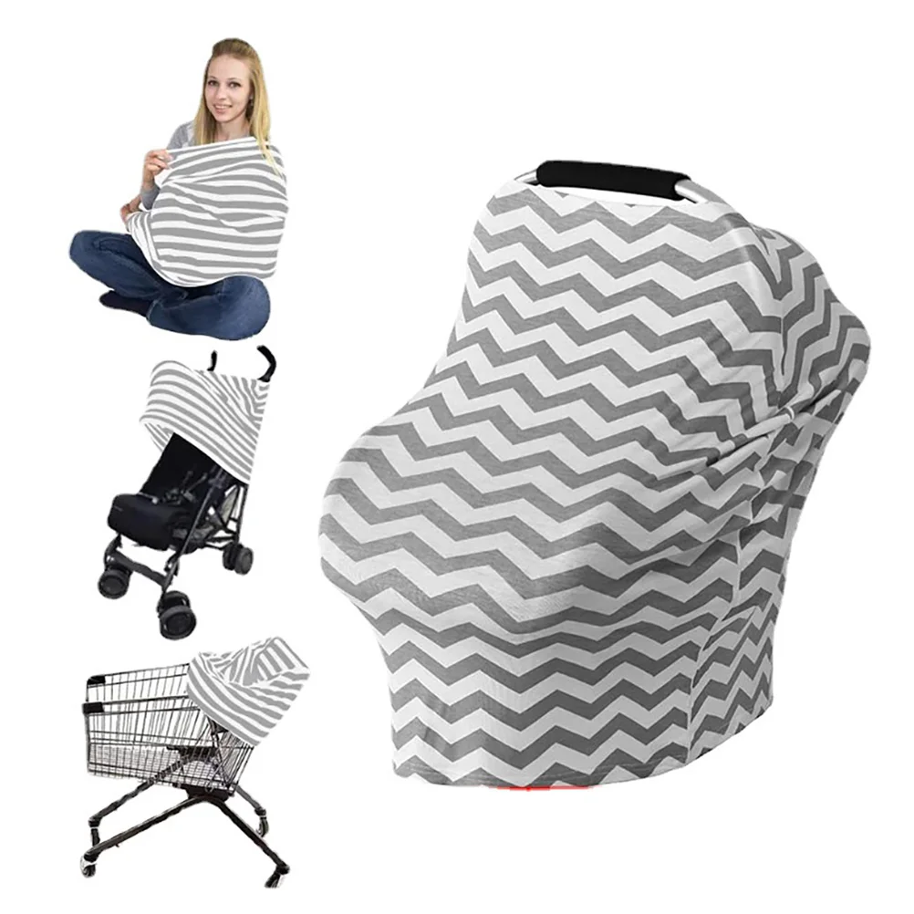 قطعتان من غطاء رضاعة الطفل، مقاعد ناعمة قابلة للتمدد، غطاء حامل الطفل، بطانية عربة أطفال صديقة للتنفس #5