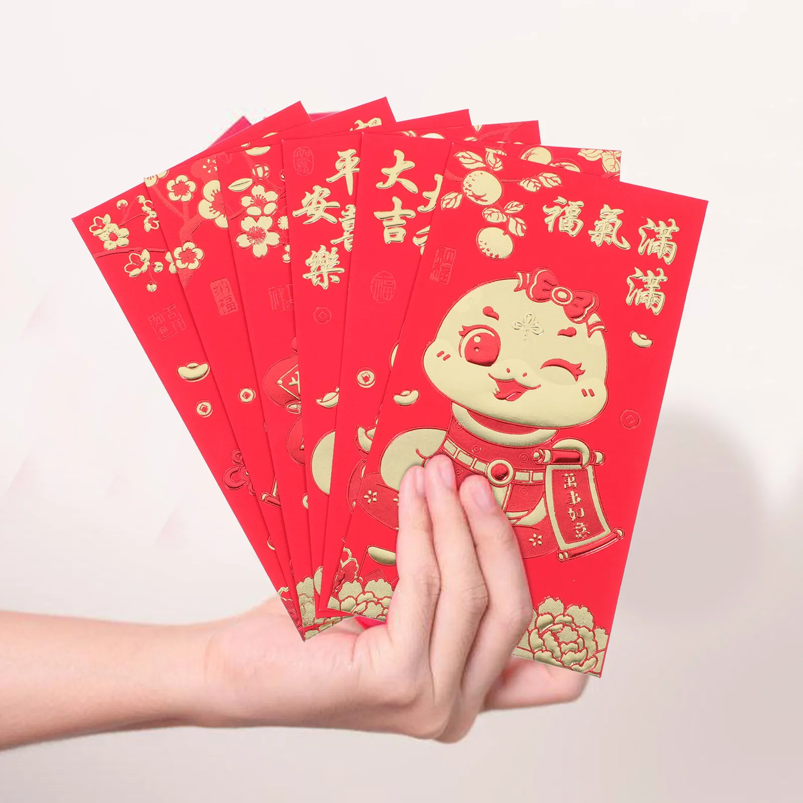 

36Pcs 2025 Snake Year Red Envelopes Spring Festival Traditional Money Packets Chinese New Year Red Packets Lucky Paper Envelopes