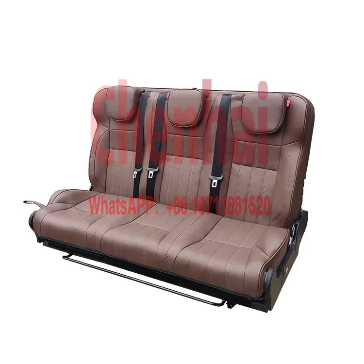 

CustomizedFolding Changeover VIP Style 3-fold Forward Slip Bed Seat Multi-functional camper rv chair with seat belt