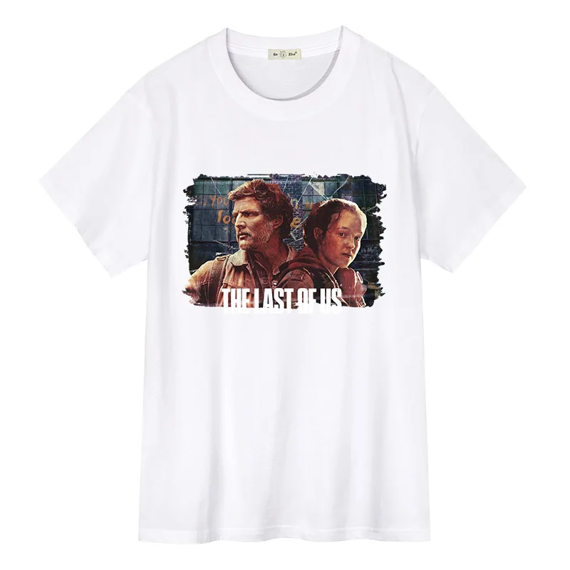 TV The Last of Us Print Men T-Shirt 100% Joel Ellie Men Women Short Sleeve T Shirts Summer Casual Fashion Clothing Tops