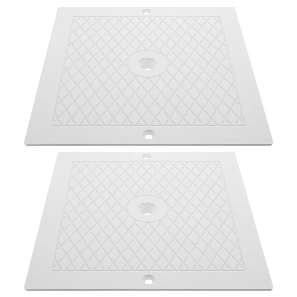 2 Pcs Pool Skimmer Cover Plate Deck Accessory Square Accessories Replacement Lid Ground