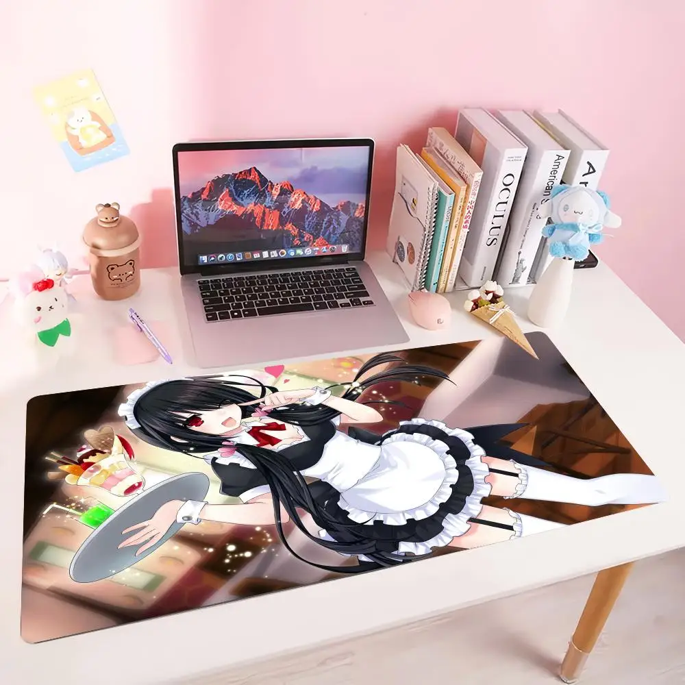 Gaming Accessories HD Print Mouse Pad Anime D-Dates A Live Non-Slip Rubber Gamer Mouse Mat Carpet Computer Mousepad Deskmat XXL