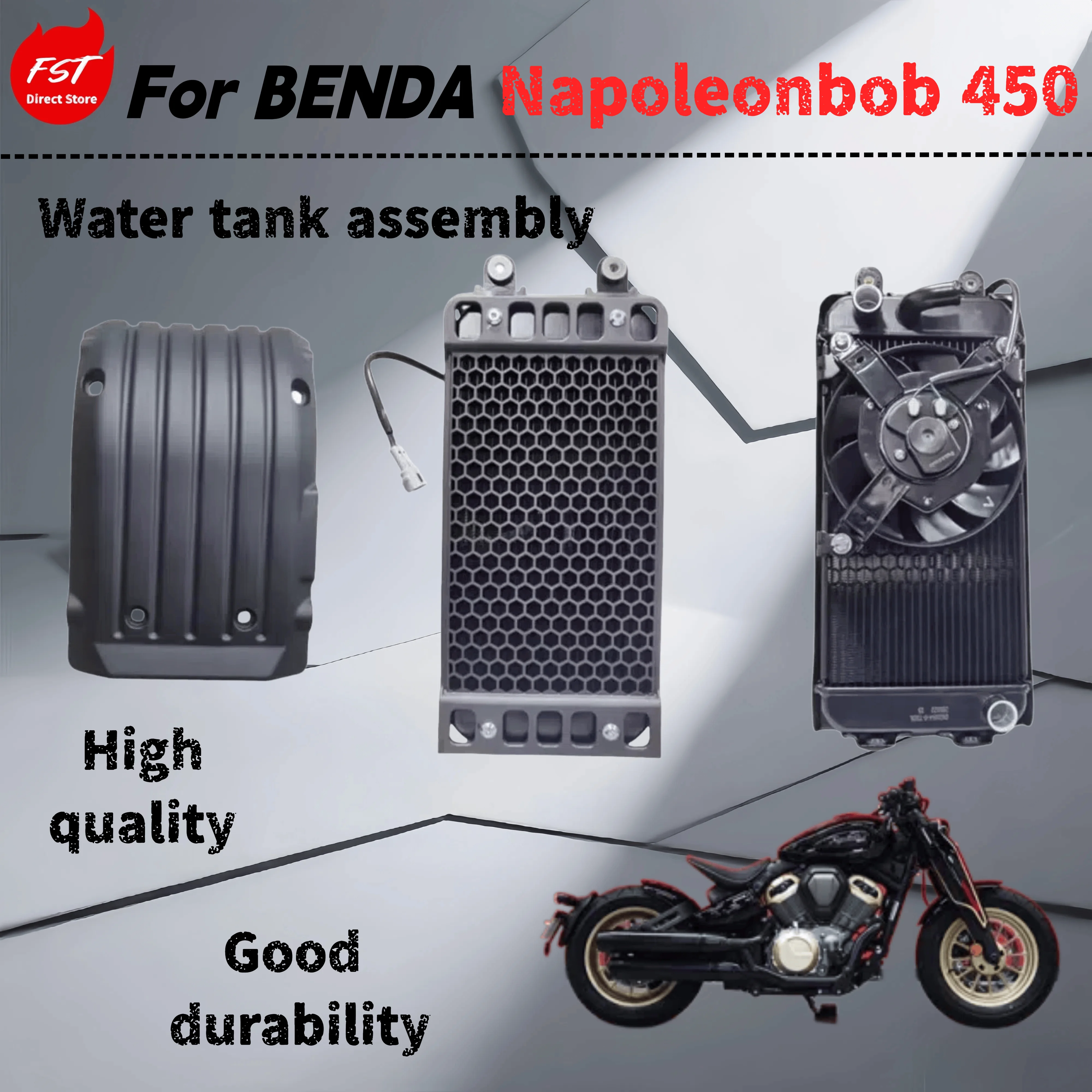 

For Benda Napoleonbob 450 original water tank assembly coolant radiator fan has high heat dissipation efficiency