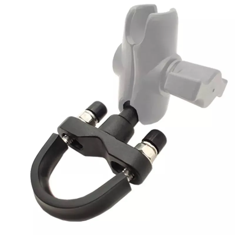 Handlebar U-Bolt Base for Rails 0.5" to 1.22" in Diameter  with B Size 1" Ball for Ram Mounts