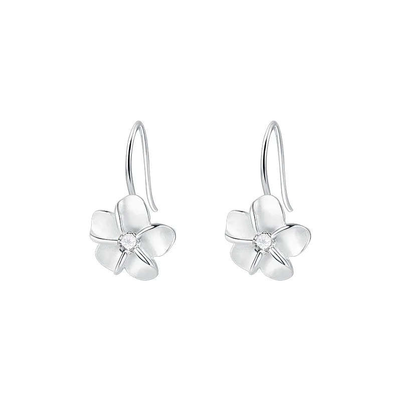 BF CLUB 925 Sterling Silver Vintage Flower Earrings For Women Trendy Earring Jewelry Prevent Allergy Party Accessories Gift