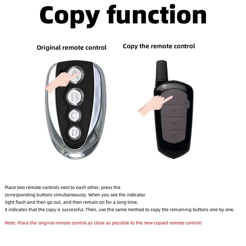 【FEEL THE DIFFERENCE 】Garage Opener Door Remote Control For H80 TX22 E80 TX54R X52R 433Mhz Fixed Code Instruction Transmitter 3P