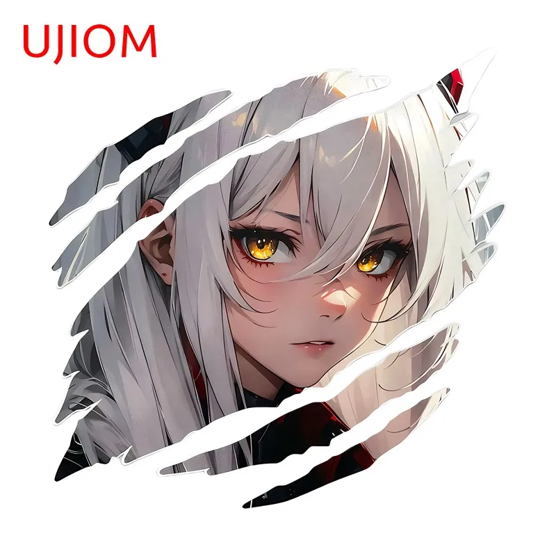 UJIOM Fashion Anime Girl Tear Wall Sticker Amusing Exquisite Attractive Graphics Decal Adhesive Room Decoration Accessories