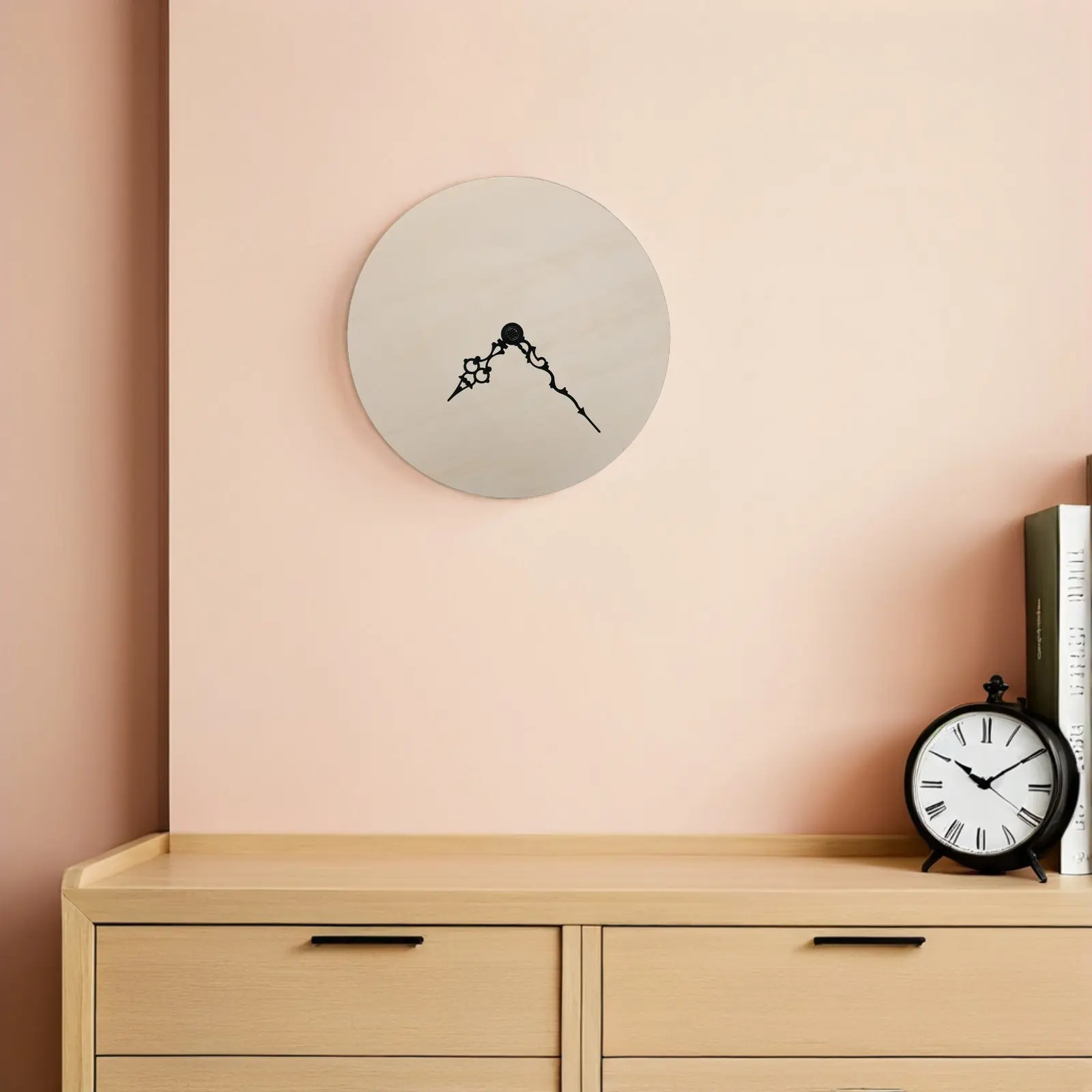 3Pcs Blank Wooden Clock Face Round Natural Wood DIY Painting Craft Clock Dial for Kids Time Learning Wall Decoration Kit - view 3