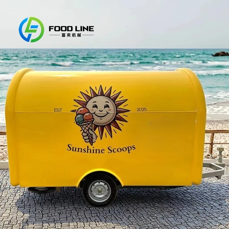 Customized Multifunctional Towable Food Trailer Pizza Hamburger Coffee Snack Baking Equipment Mobile Street Food Concession