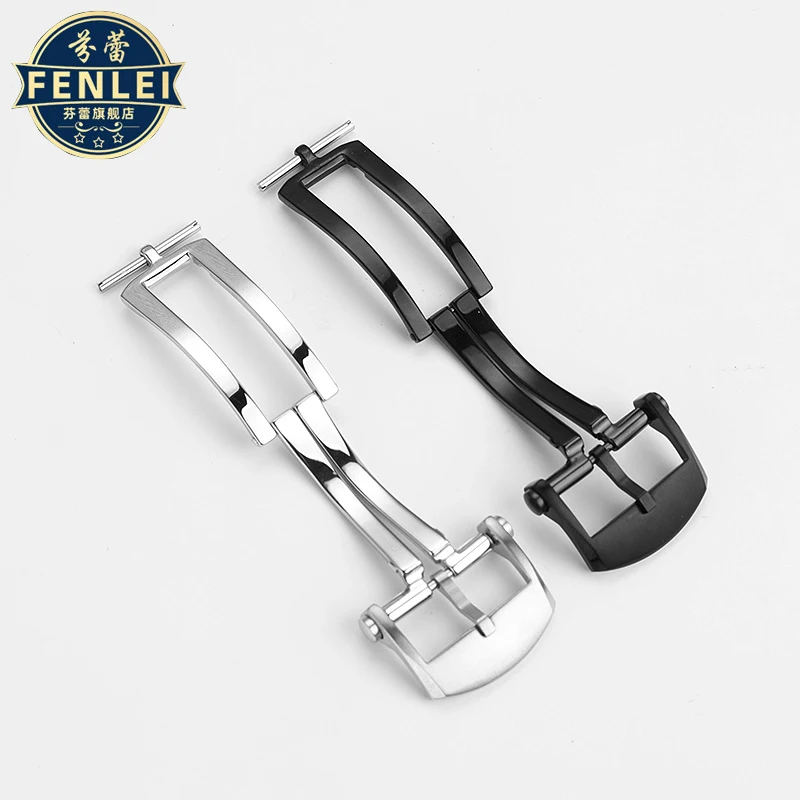 Do Breitling pasek do zegarka ze stali nierdzewnej składana klamra silikonowa z prawdziwego zegarek na pasku 20mm akcesoria do zegarka srebrny