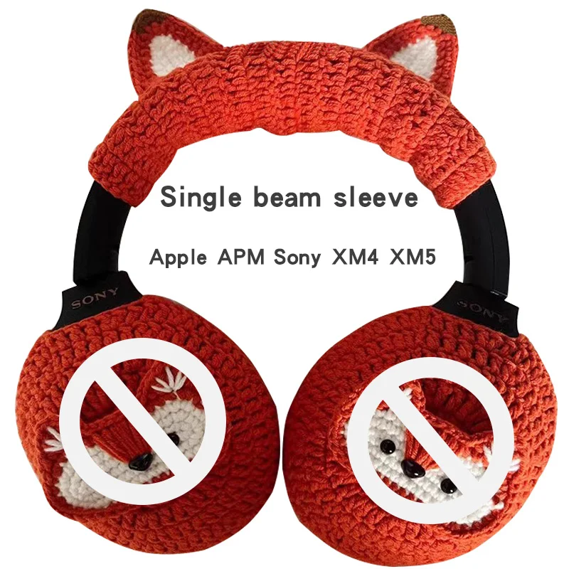 Cat's Ear Beam Cover, Suitable for Sony XM4, XM5, Apple APM, Pure Hand-Made Wool, Can Be Customized