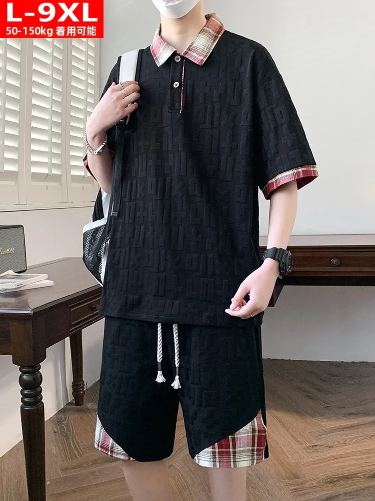 ensemble-decontracte-homme-ete-coupe-ample-broderie-florale-manches-courtes-col-chemise-t-shirt-et-pantalon-cinq-quarts-grandes-tailles