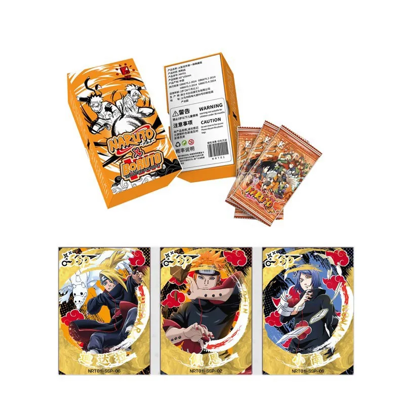 Naruto Collection Cards Booster Box Boruto Generation Rare Anime Playing Party Board Game Toys For Children