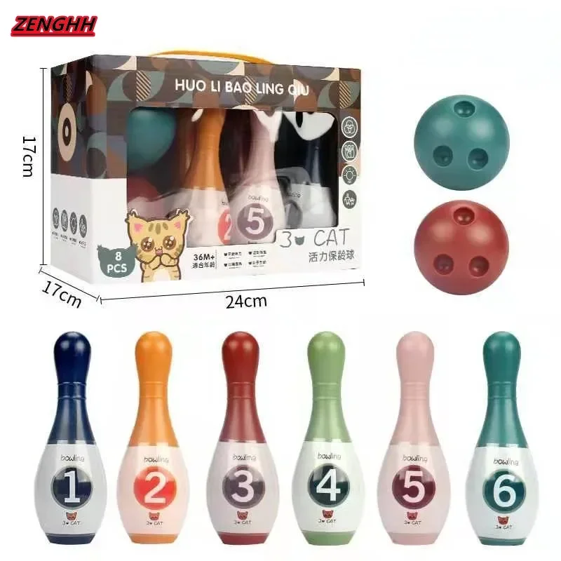 Weihnachten Kinder Bowling Spielzeug Indoor Sport Ball Set Outdoor Jungen und Mädchen Spielzeug Eltern Kind interaktives Spiel Geschenk