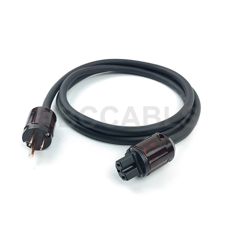 ABCCABLS HIFI Audiophile Power Cable US NEMA 5-15P to IEC C13 OFC Copper 1 Meter 15A Power Cord for Audio/Video Equipment