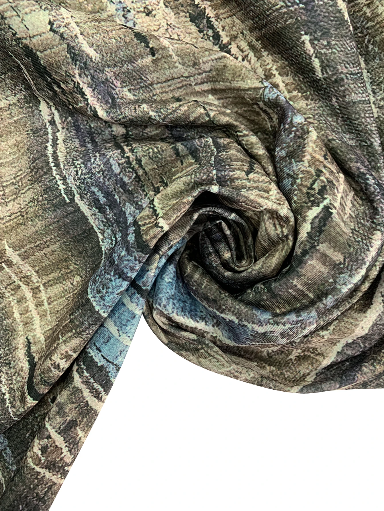 Women's Grey Blue Abstract Textured Print Maxi Dress, Summer Casual V Neck Short Sleeve Sundress With Side Pockets view 4