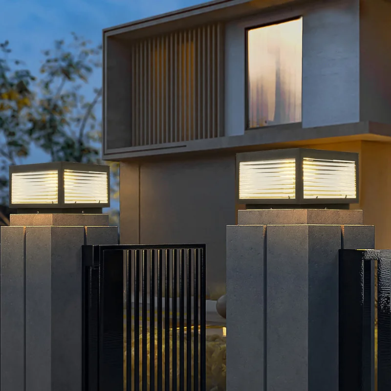 

Garden stigma lamp solar power connection dual-purpose villa outdoor pillar wall door