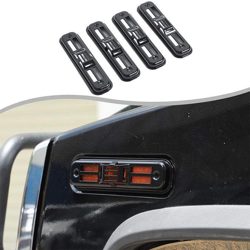 

ABS Black For Hummer H2 2003-2009 Car side turn signal light protective mesh cover decoration sticker car protection accessories