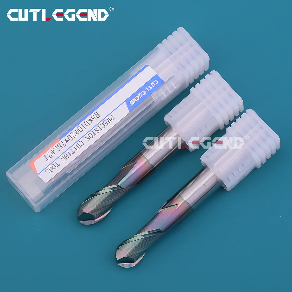 Kugelkopf-Schaftfräser CNC-Bearbeitungswerkzeug Vollhartmetall Radiuswerkzeug DLC-beschichtet für Legierungen, Aluminium, Kupfer R0.5/R1/R1.5/R2/R3/R4/R5 – Detail 5