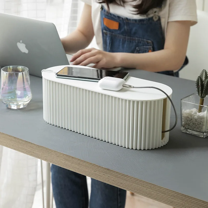 Caja de almacenamiento de tablero de enchufe grande, caja organizadora de Cable de alambre, soporte de tablero de enrutador WiFi inalámbrico para el